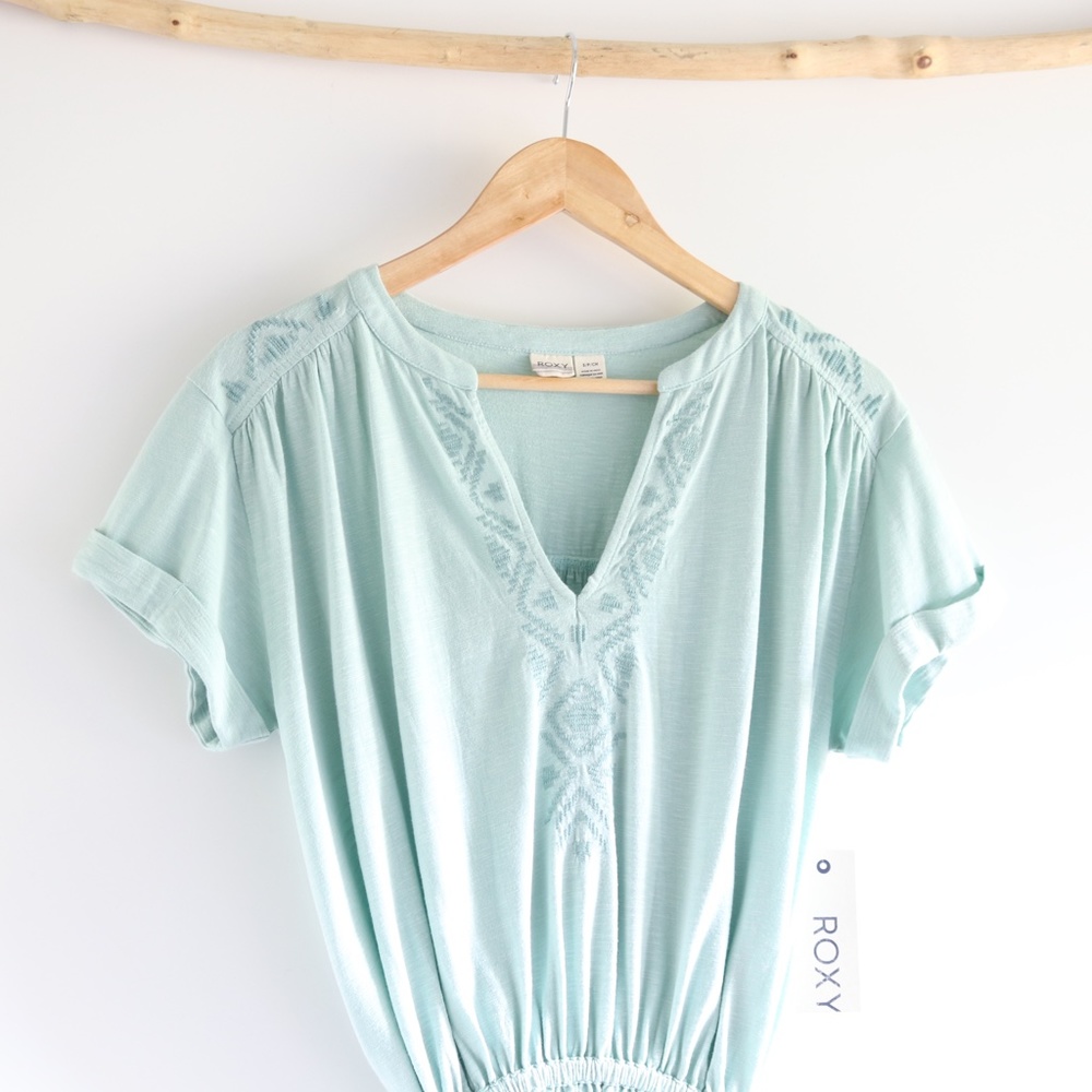 NWT Roxy Lucky Star Knit Dress Embroidered